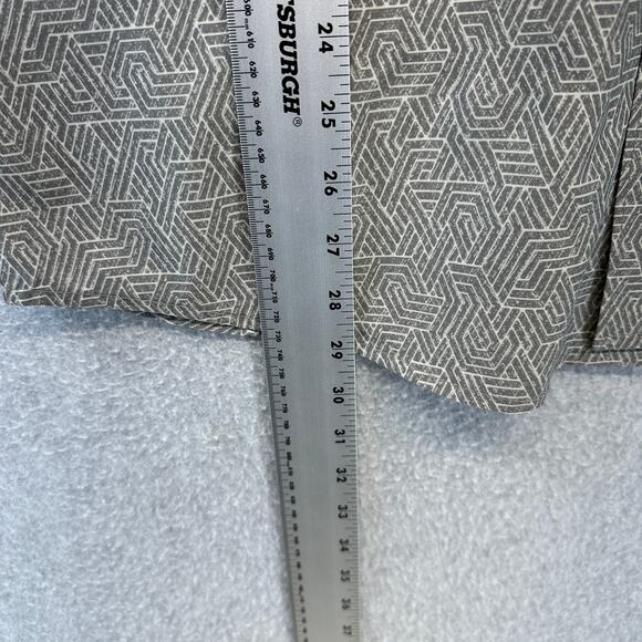 Voyager Alpine Shirt Mens Medium Gray Geometric Short Sleeve Button Up Pocket - Picture 11 of 13